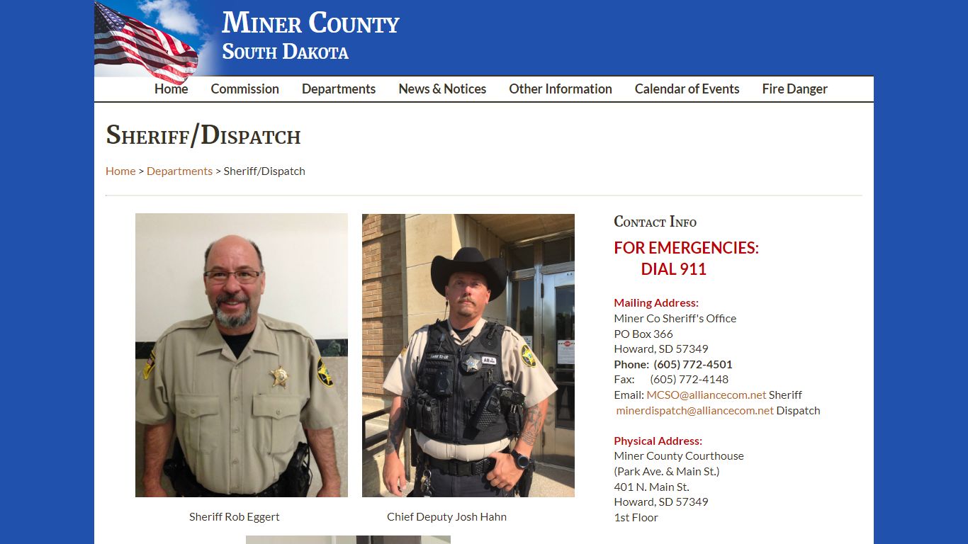 Sheriff - Miner County